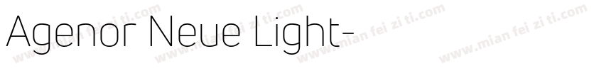 Agenor Neue Light字体转换